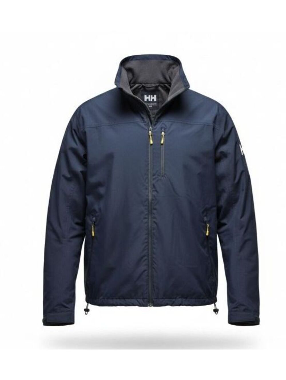 Helly Hansen Men 2XL Crew Jacket Navy Blue Waterproof Packable Hooded Coat